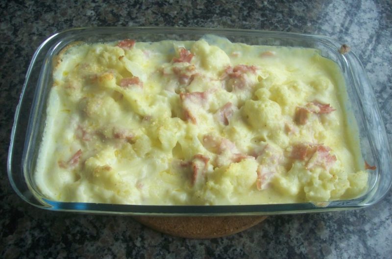 Couve-flor Gratinada ao Molho Branco