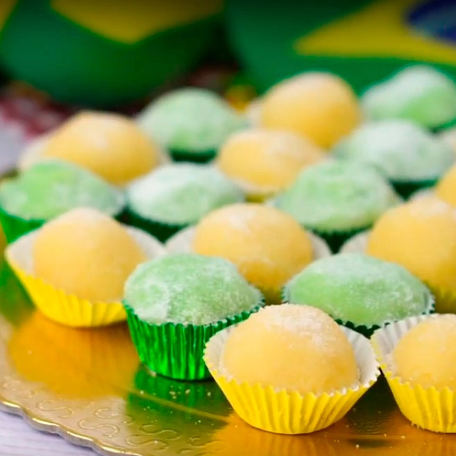 brigadeiros de milho e limão