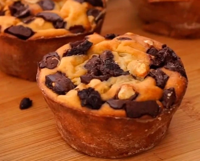 Muffin de Banana com Chocolate